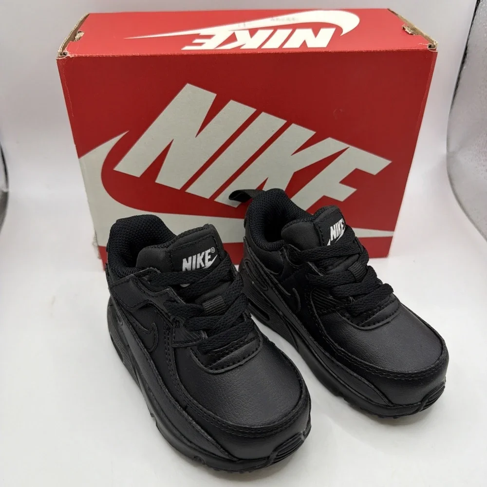 Nike Air Max 90 Easy On Toddler Size 6c Black Athletic Walking Shoes